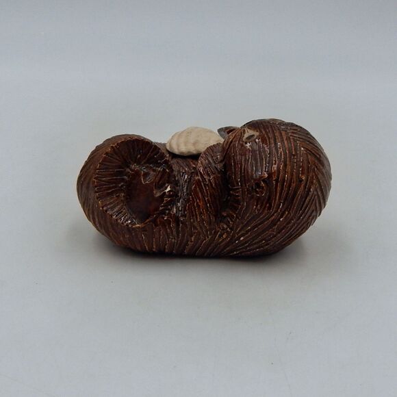 Artesania Rinconada Sea Otter With Shell Figurine Art Pottery Uruguay 3.5 Inch - Picture 3 of 9